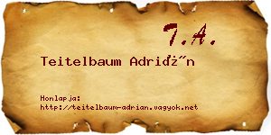 Teitelbaum Adrián névjegykártya